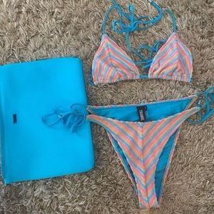 TRIANGL VINCA - SHERBET STRIPE SET